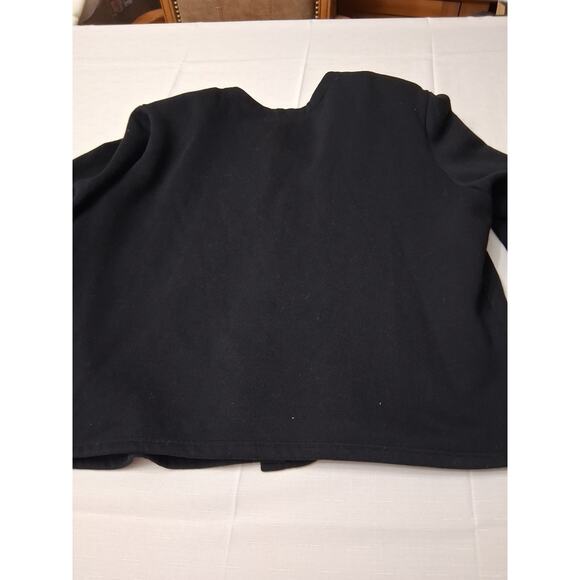 Karen Scott 1x Black Christmas Embroidered Embellished Tree Buttons Cardigan - Picture 12 of 12